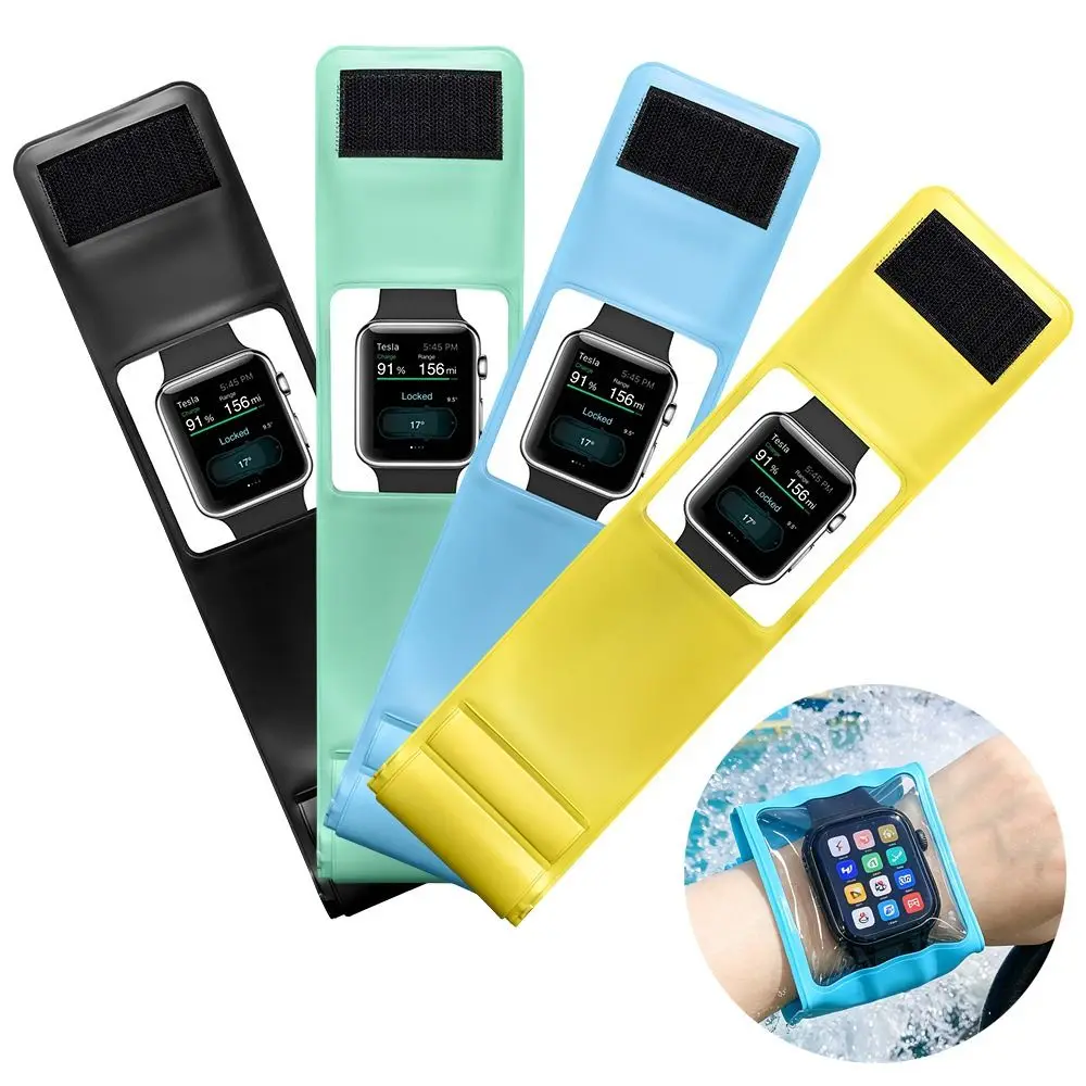Touch Screen Smartwatch Waterproof Case IPX8 Waterproof Transparent Window Underwater Watch Protective Cover Portable Leakproof