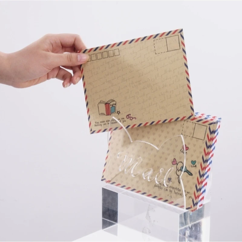 

Letter Stand Acrylics Mail Organizers Rack Envelope Stand Desk Document Storage Stand Desk File Storage Display Slot