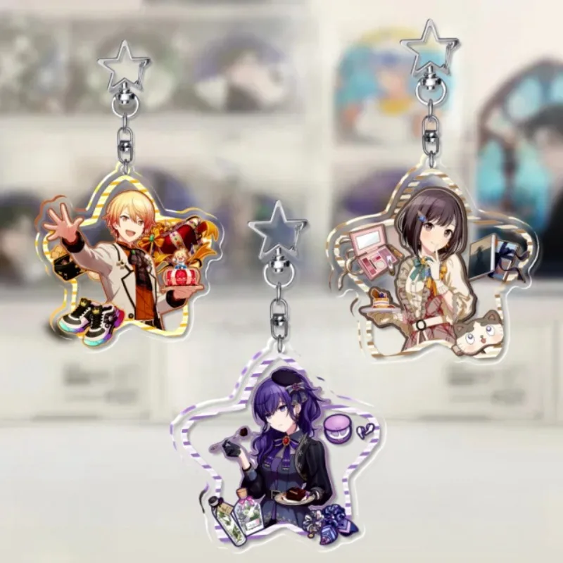 Kamishiro Rui Akiyama Mizuki Anime KeyChain Asahina Mafuyu Men Key Chain for Women Fashion Figure Acrylic Keyring Pendant Gifts