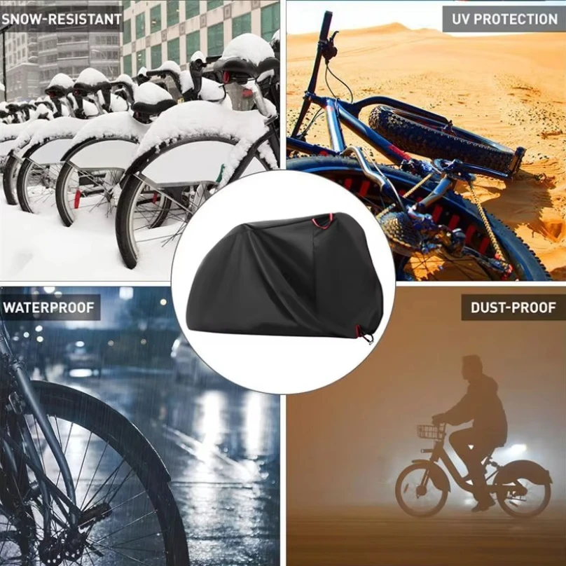 Custom 210D Polyester Oxford Bike Cover Waterproof Outdoor Bicycle Covers Lock for Road Bikes BMX Rain Sun UV Dust Protection
