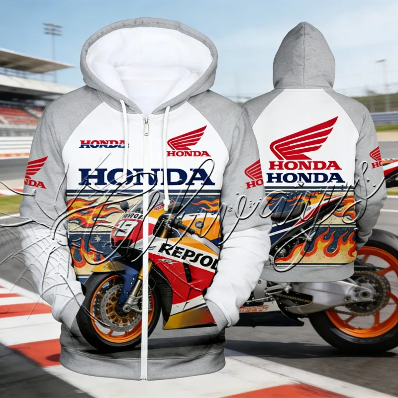 

Новая мужская толстовка Honda Racing 2026 Special Edition для активного отдыха, в стиле ретро, для любителей мотокросса и мотоспорта