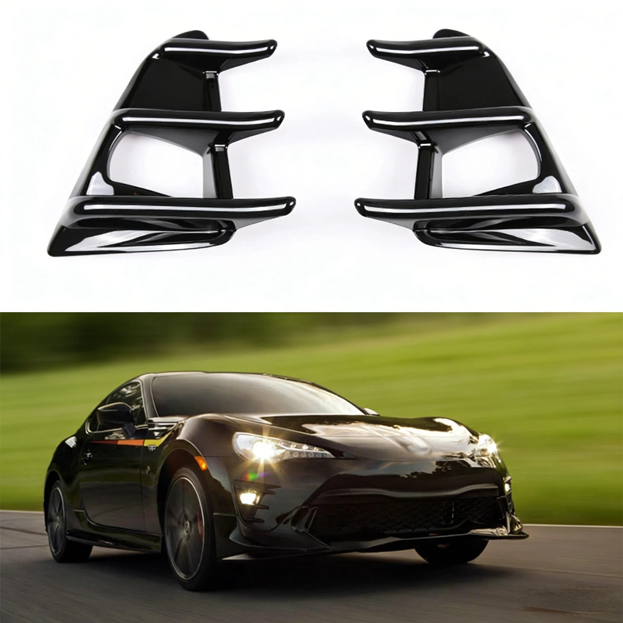 

Черная накладка на противотуманную фару для Toyota 86 FT86 GT86 ZN6 2016-2020, пластиковая, черная, автомобильные аксессуары, простые в установке инструменты