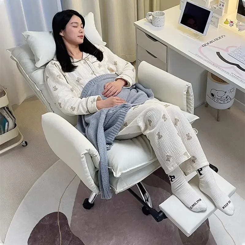 컴퓨터 의자 홈 오피스 의자 편안한 장시간 사용 가능한 책상 의자 높이 조절 회전식 등받이 조절 가능