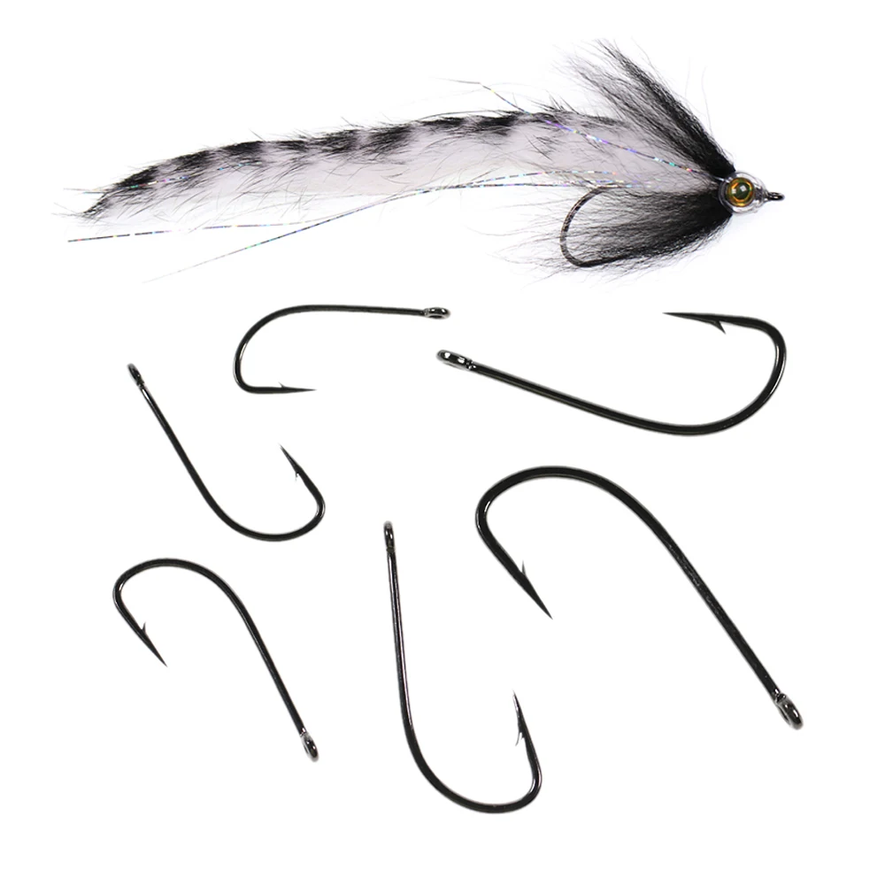 50 Stück 2-fach verstärkte Stinger-Angelhaken für Salzwasser, Sabiki-Rig, große Streamer-Fliegenhaken für Hecht-, Barsch- und Forellenangeln 4 # -4/0 – Detail 5