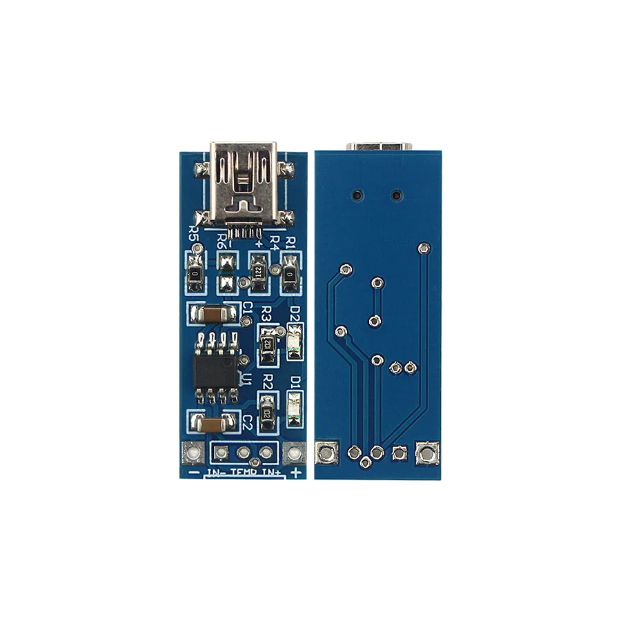 5PCS TP4056 1A Lithium Battery Charger Module, Micro USB/Type-C, Overcurrent Protection for 18650 Li-ion Battery DIY Projects