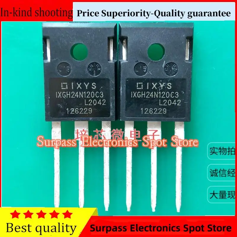 

10PCS-100PCS IXGH24N120C3 IGBT TO-247 1200V 48A Price Superiority-Quality guarantee