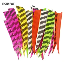 50Pcs 4inch Arrow Fletching Feather Right Wing Turkey Fletches Vanes Shield Cut for Hunting Archery Bow Accessories
