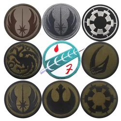 Planet Jedi Order The Mandalore Bounty Hunter Boba Fett Emblem Embroidered Armband with Hook and Loop Patches for Clothing