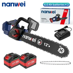 Nanwei Brushless Industrial Electric Chain Saw DIY Set For 12'' Woodworking Tool Outdoor Logging Machine
