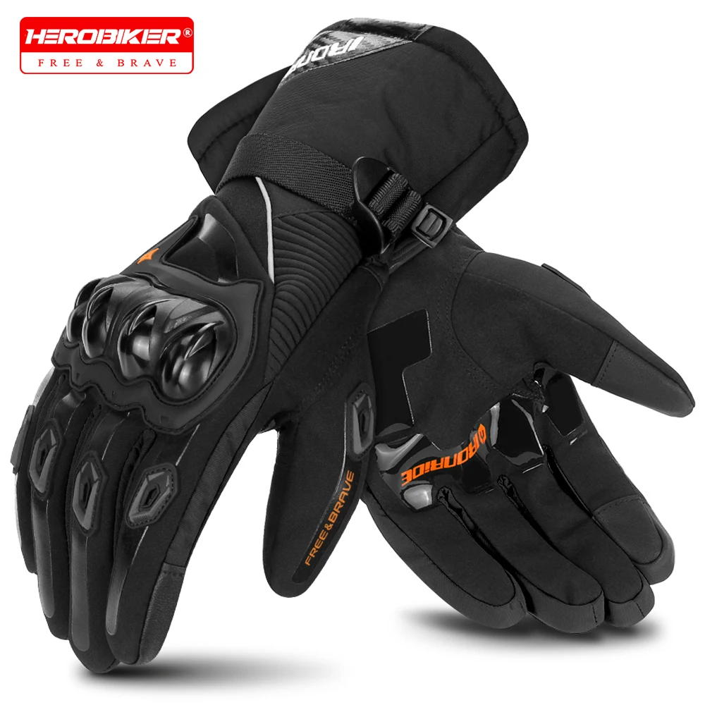 

Men Motorcycle Gloves Winter Windproof Warm Moto Biker Gloves Full Finger Motorbike Riding Touch Screen Guantes Off-road Gloves