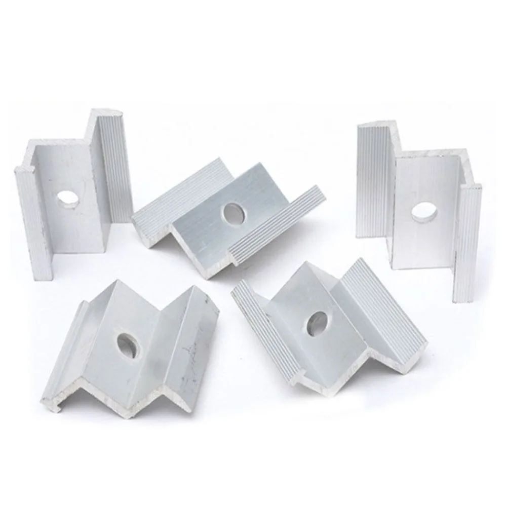 Aluminum Solar Mounting End Clamp for Panel Edge Fixation in Ground Mount and Rooftop PV Installations with For 35mm 40mm Fit