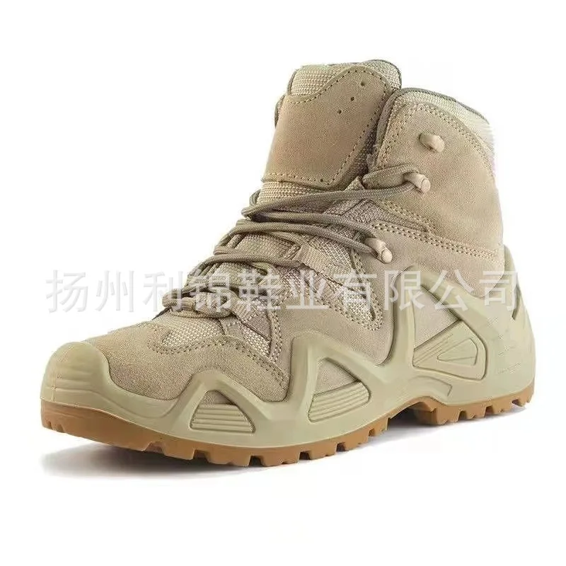 Botas militares de piel de vaca para hombre y mujer, botas tácticas, zapatos de montañismo, zapatos impermeables y antideslizantes para senderismo zapatillas de hombre botas martin botas de exterior botas militares