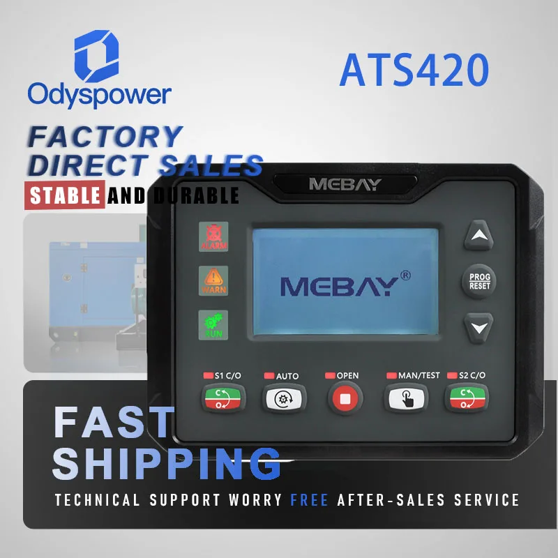 Mebay ATS420 Controller Dual Power Switching ATS Control Panel Moudel Diesel Generator Parts