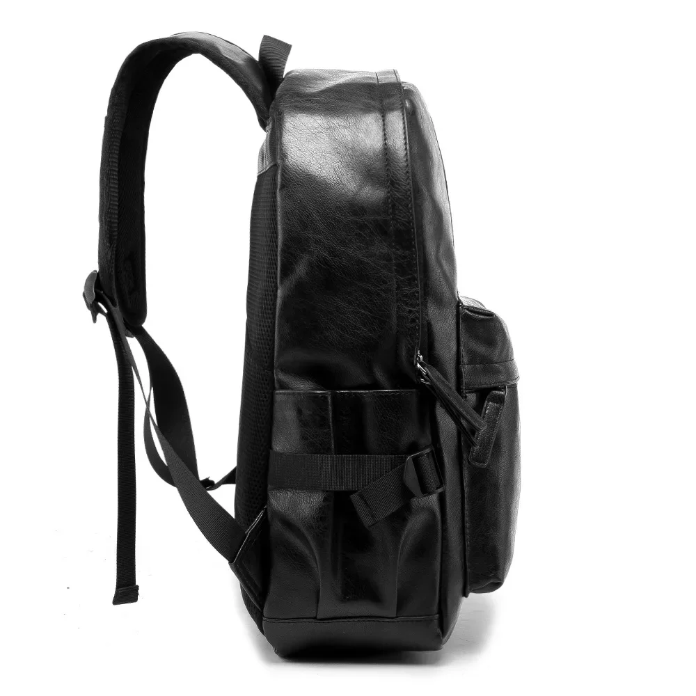 Modischer Rucksack mit Streifenmuster für Herren, große Kapazität, Reisetasche mit USB-Anschluss, Herrenrucksäcke, weicher Rucksack aus PU-Leder, Schulrucksack für männliche Studenten. – Detail 13