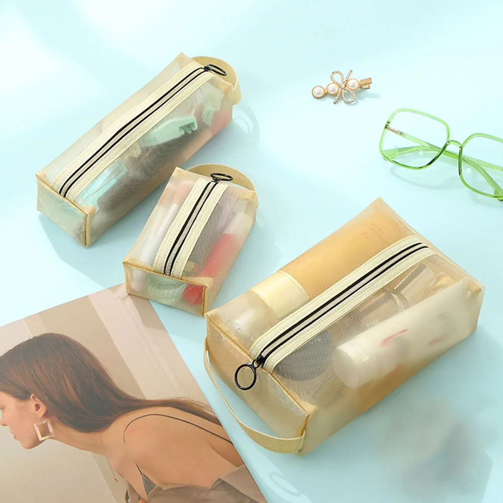 

Mesh Bag Large Capacity Girls Makeup Travel Toiletry Women Kit Storage ganizer Practical Durability Lightweight Compact