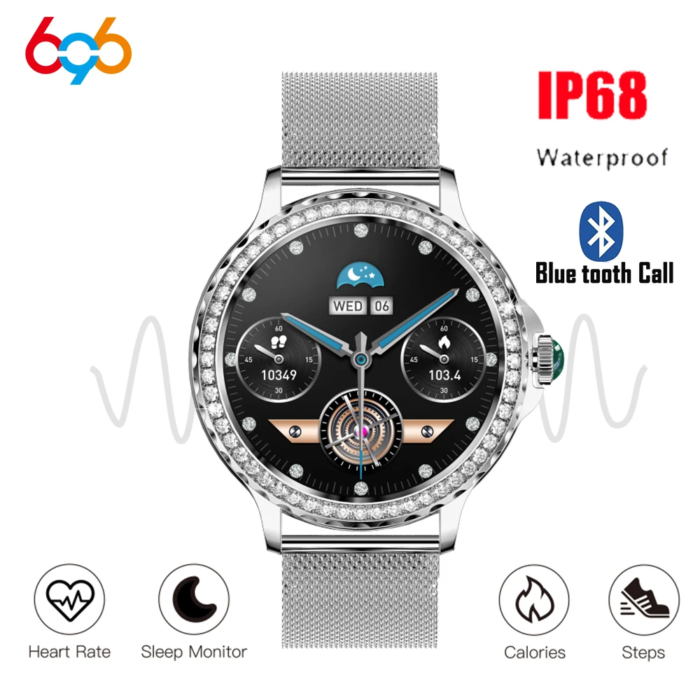 

New Fashion 1.3" Lady BT Call Smart Watch Heart Rate Sports Fitness Bracelet IP68 Waterproof Music Play Women 2024 Smartwatch