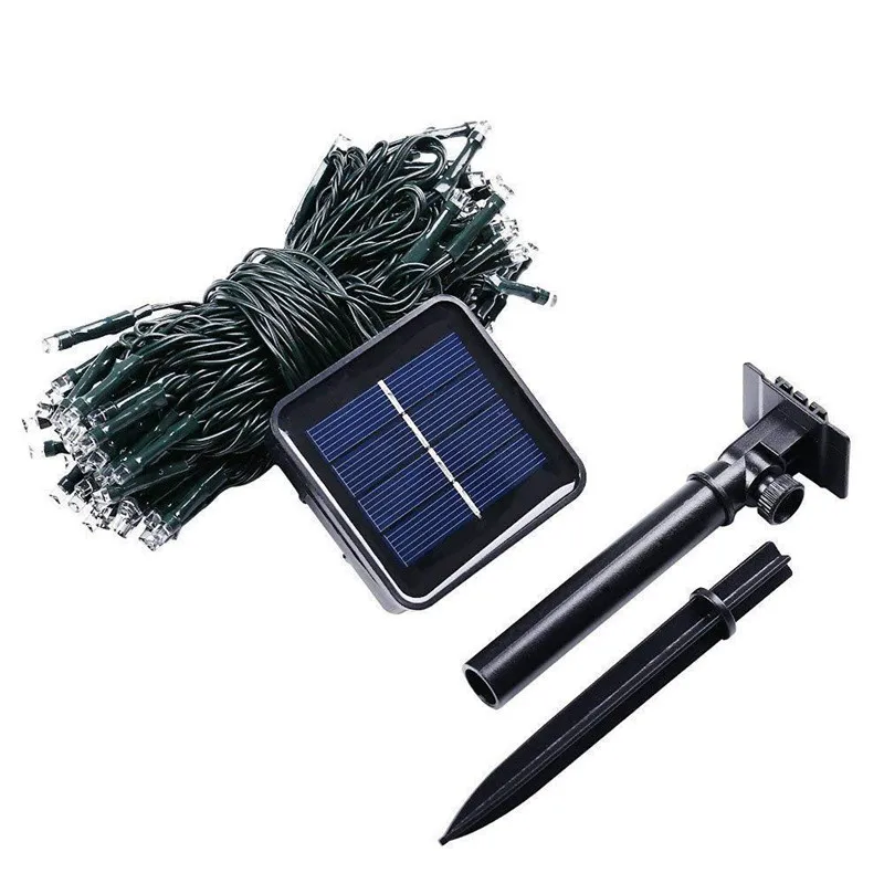 12M Solar String Lights 8 Modes Fairy Light LED Outdoor Garland Street Lamp Festoon Decor New Year Christmas Party Garden