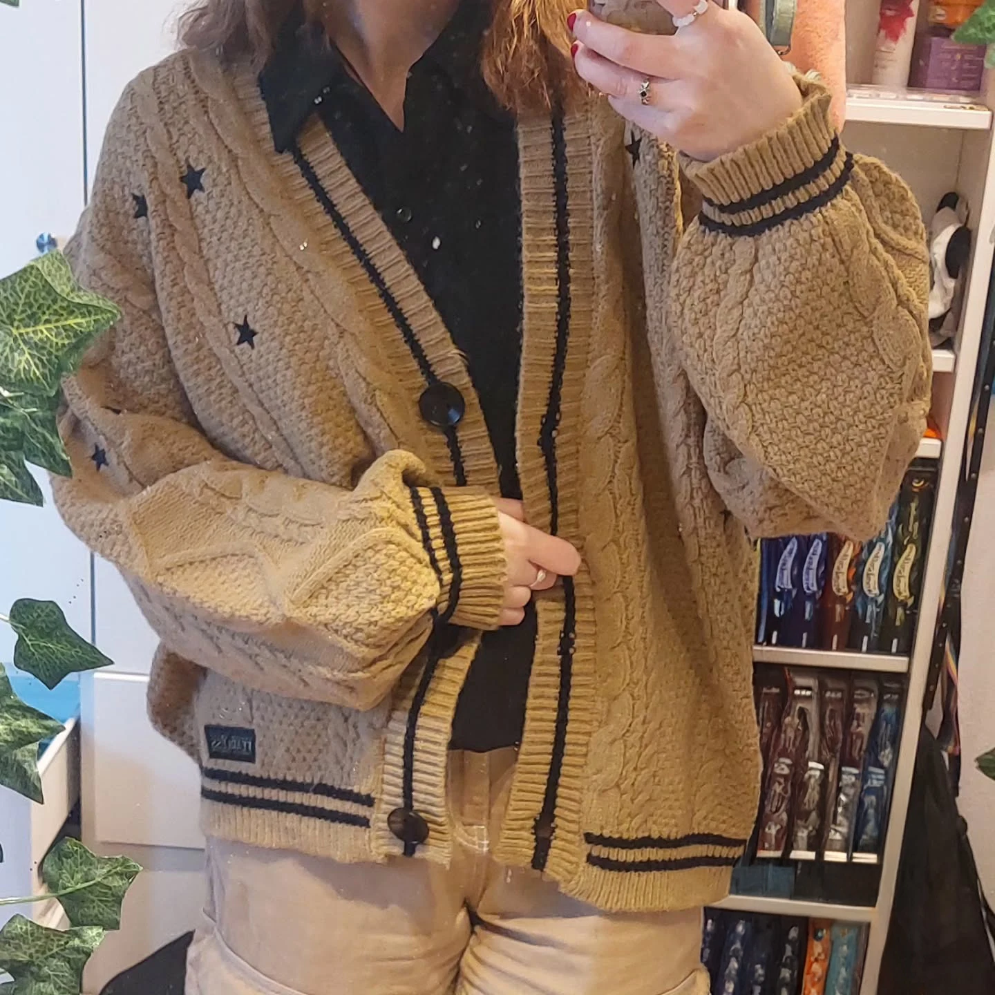 

Fearless Cardigan Taylor Oversize Cozy Cable Knit Embroidered Star TS Cardigan Sweater Women Unisex TayTay Valentine Gift