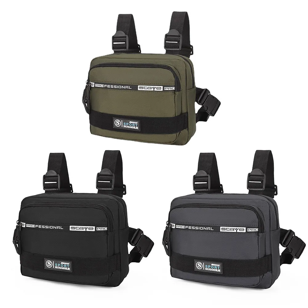 

Men Molle Shoulder Vest Bags Anti-Theft Oxford Male Chest Bag Adjustable Multifunctional Portable Lightweight for Hiking Travel