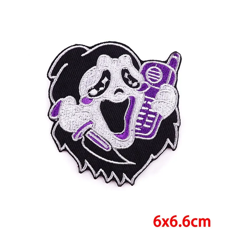 50Pcs Bulk Embroidered Patches for Clothes Skeletons Clothing Stickers Sewing Iron On Patch Thermal Adhesive Applique Fusible