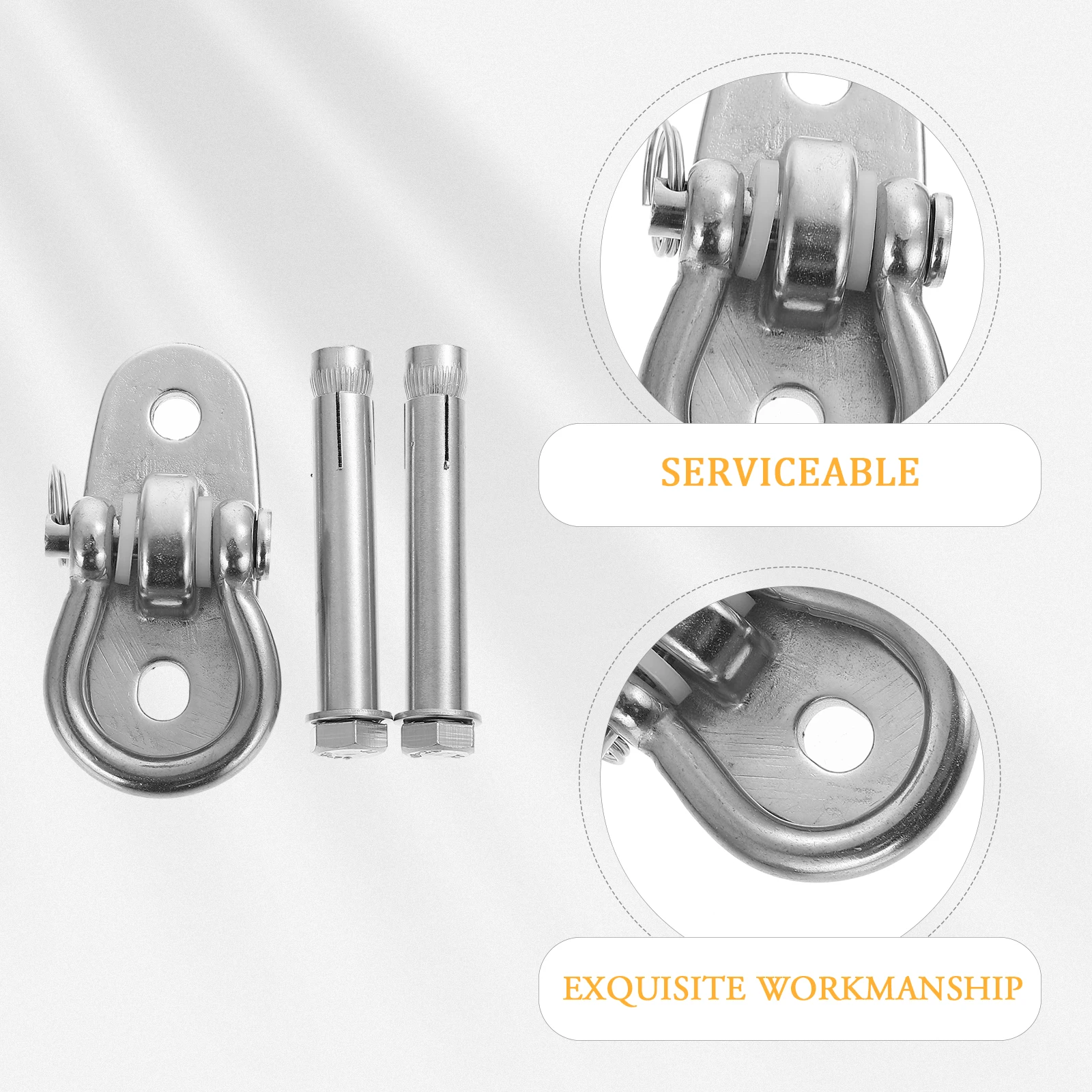 

Stainless Steel Heavy Duty Swing Hook Durable Hanging Fixing Hooks for Hammocks Outdoor Furniture Replacement