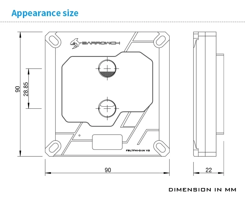 Imagem -06 - Barrowch Cpu Water Block Cabeçalho na Placa-mãe Compatível com Intel Lga1150 1151 1200 1700 2011 X99 Luz Rgb 5v Gnd 3pin