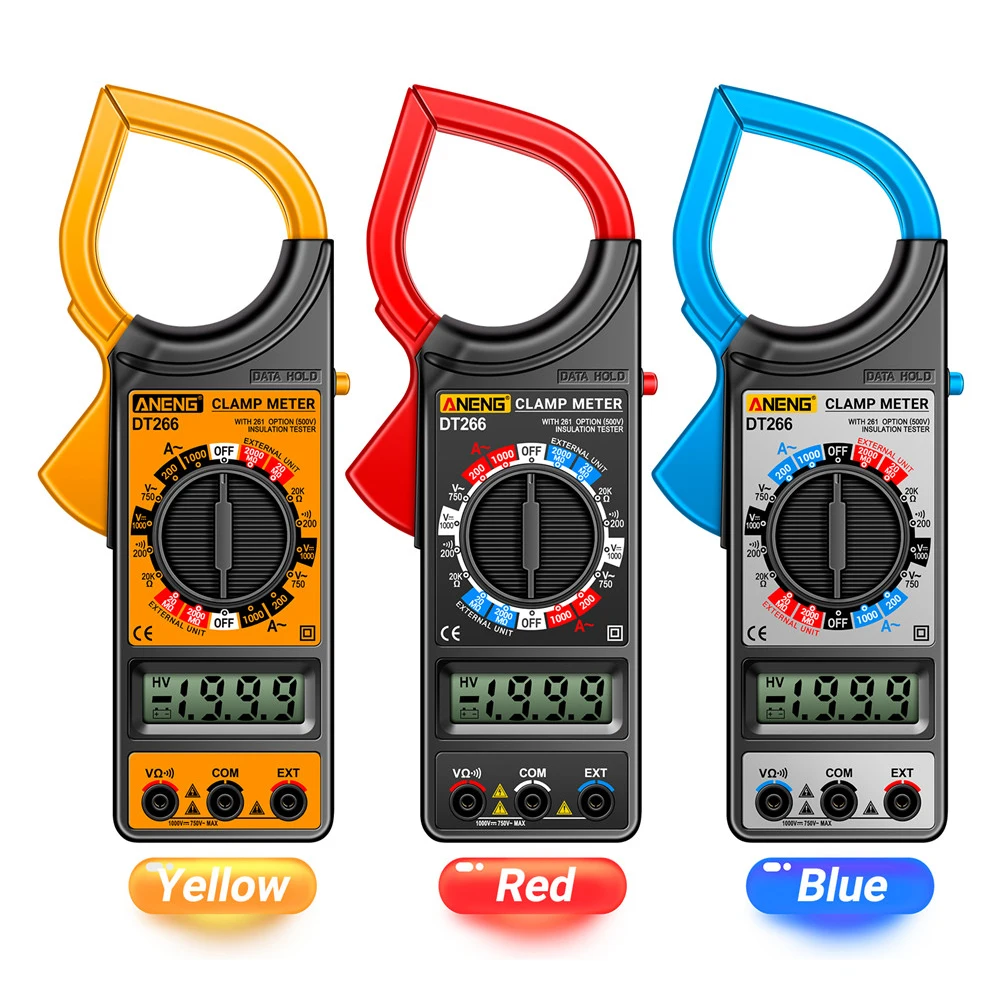 Digital Professional Clamp Meter Data Show AC DC Voltage Current Tester Clamp Ammeter Resistance Meter Automotive Multimeter