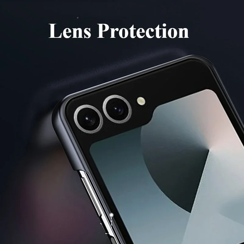 Luxuriöse, ultradünne, magnetische Lade-Handyhülle für Samsung Galaxy Z Flip 7, 6, 5, 4, 3, metallisch, einfarbig, Anti-Fall-Schutzhülle – Detail 2