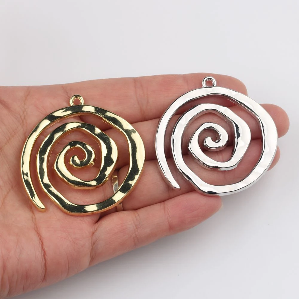 2pcs Simple Hollow Out Circle Charms Pendant Jewelry Making Accessories Handmade DIY Bracelet Earrings Necklace Ornament Gifts