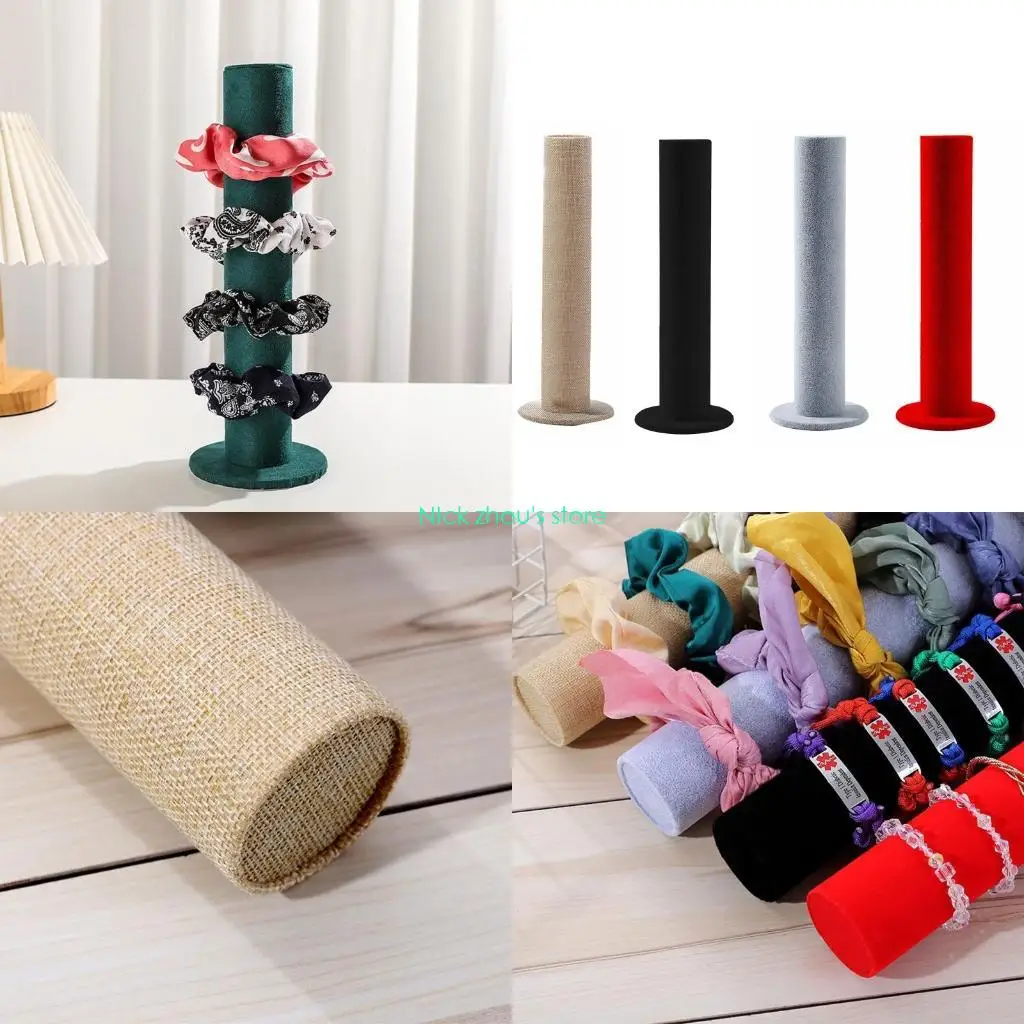 

E15E Бархатный вертикальный башенный ювелирный браслет Стенд-витрина Браслет Т-образный держатель дисплея