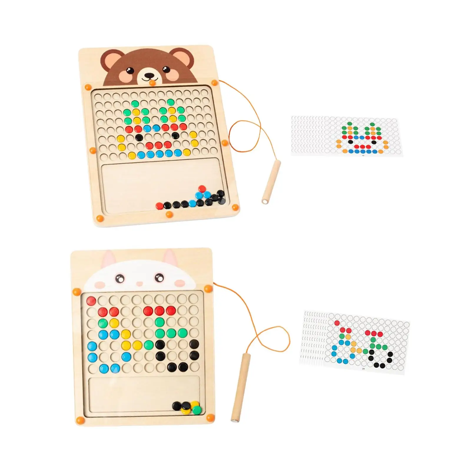 Magnetic Drawing Board Education Toy with Magnetic Pen and Beads Doodle Board for 3+ Preschool Boys Girls Children Game Prizes