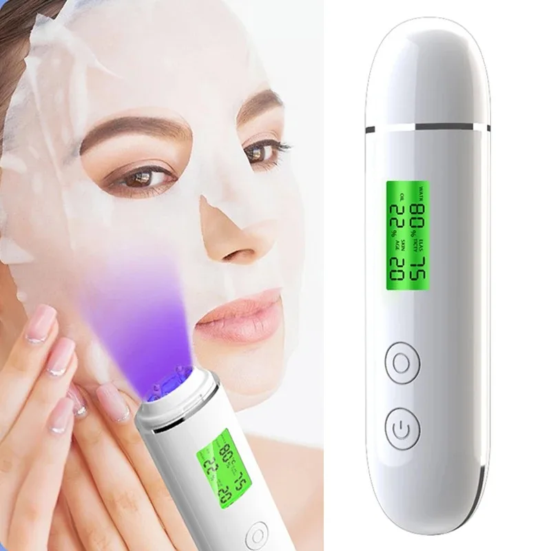 Stylo détecteur de peau numérique LCD, testeur de peau du visage, eau intelligente, huile, contenu Fluorescent, analyseur d'humidité du visage, outil de soins de la peau
