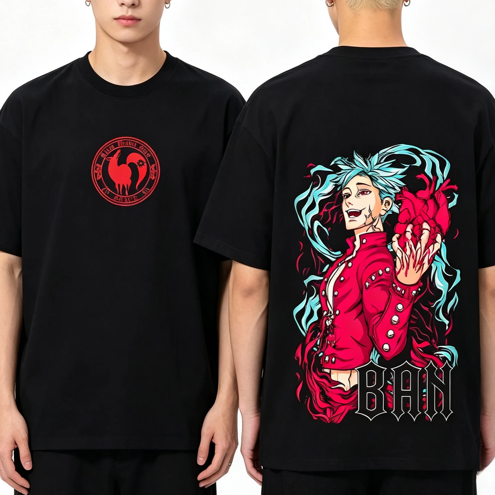 T-shirt Anime The Seven Deadly Sins - Sin de la cupidité de Fox - T-shirt graphique vintage pour hommes et femmes - Vente flash d'été