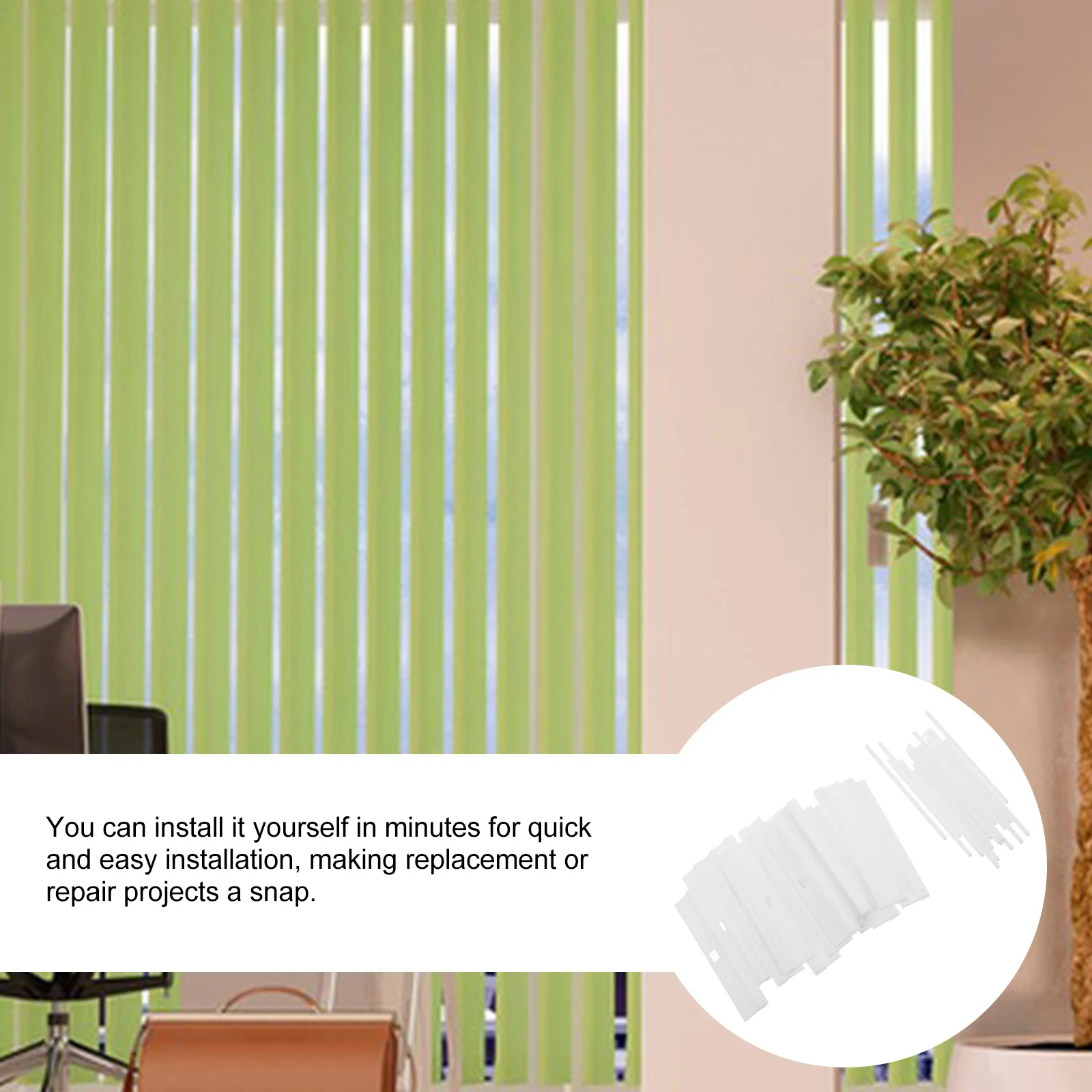 

Blind Fixing Holder 20pcs Vertical Blind Replacement Slats Hanger Window Repair Kit Home Decor Accessories Repair Tool