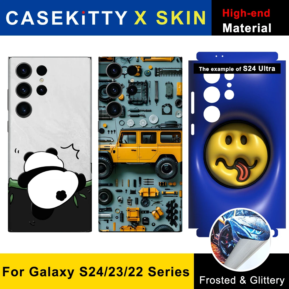 CASEKiTTY Skin For Galaxy S24 Ultra Sticker Samsung S23 Ultra Back Film S22 Plus Protective Decal Wrap Full Cover Thin Protector