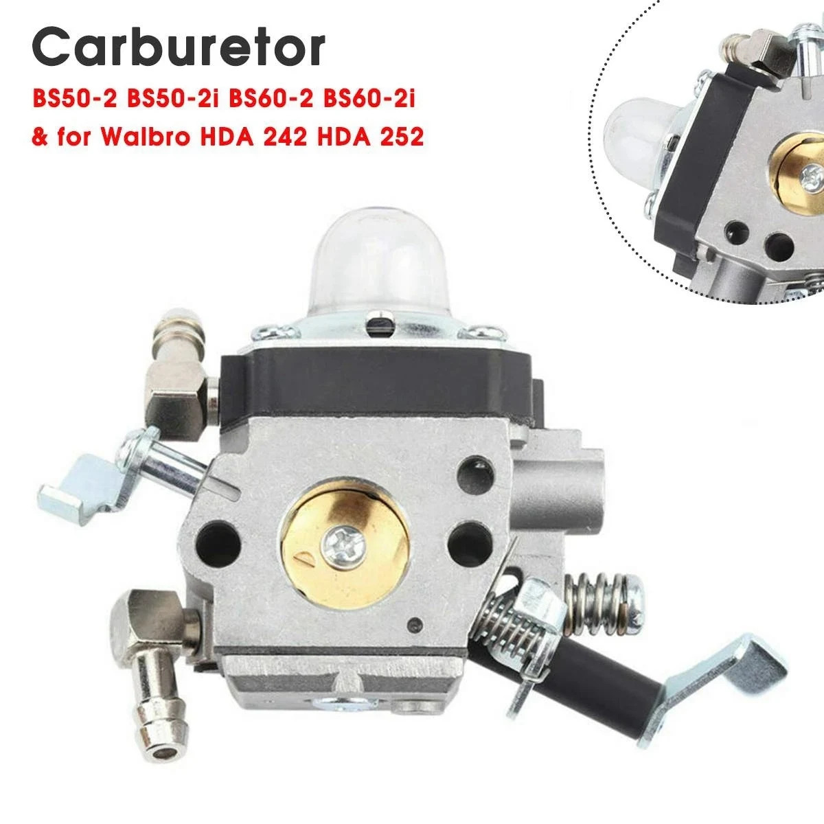 Carburetor Chain Saw Carburetor Power Tools Parts for Wacker BS50-2 BS50-2I BS60-2 BS60-2I for Walbro HDA 242 HDA 252