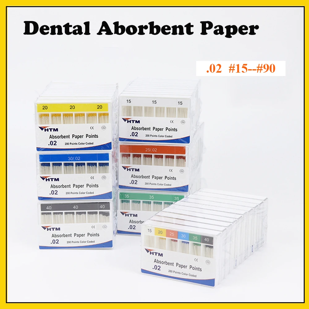 

JNSUR 02 #15-90 Dental Absorbent Paper Points Root Canal Dental Filling Material Endodontics Moisture Absorbing Dentist Material