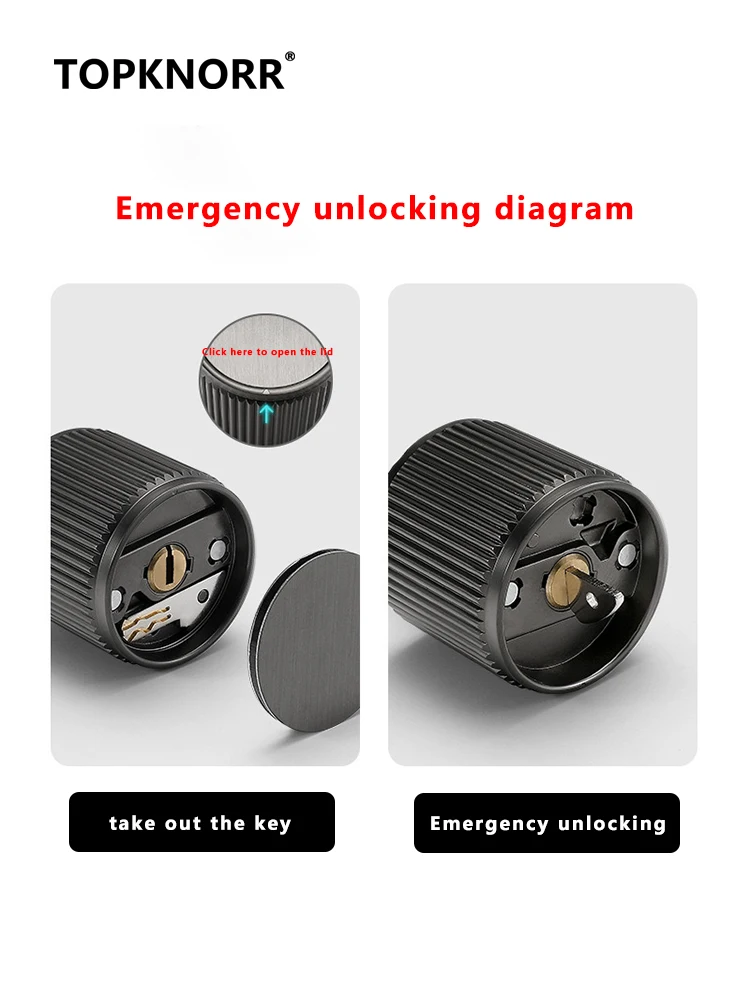 2024 Minimalist Round Ball Magnetic Door Lock Indoor Door Hidden Key Round Door Handle Silent Home Room Wooden Door Lock