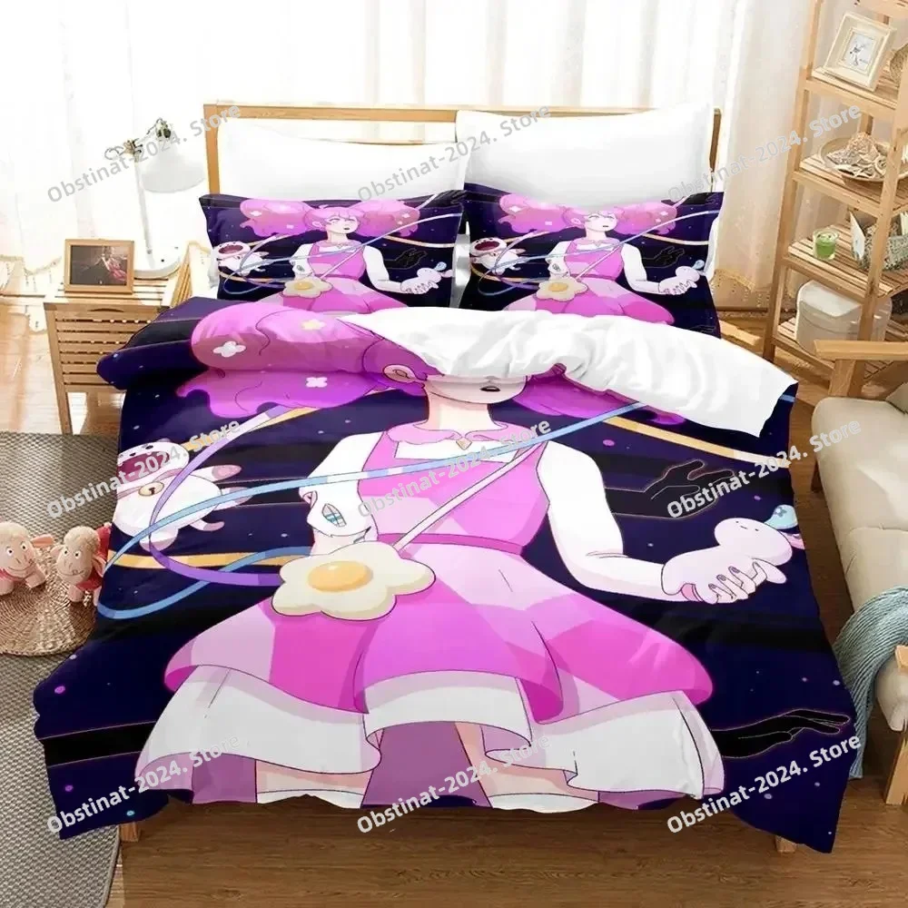 

Cartoon Bee PuppyCat Bedding Set Duvet Cover Bed Set Quilt Cover Pillowcase Comforter king Queen Size Boys Adult Bedding Set