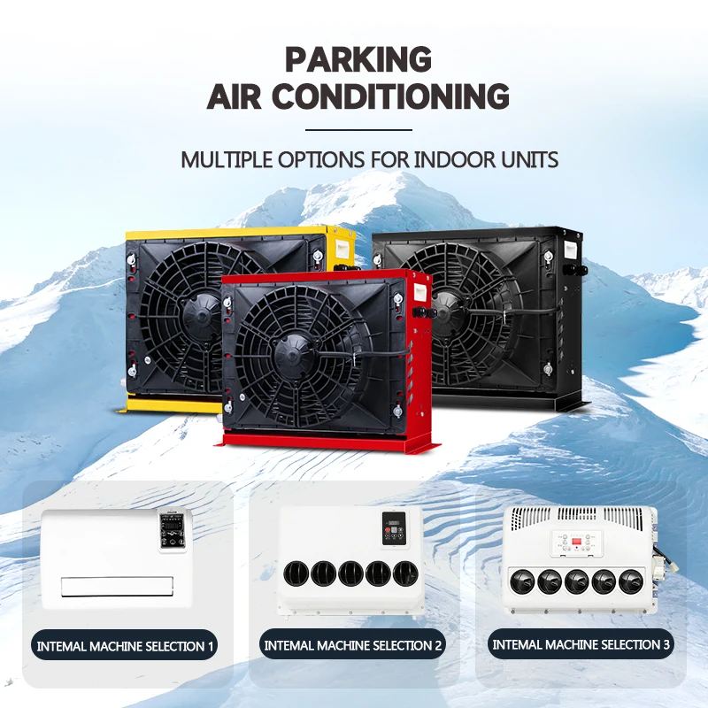 12V  Air Conditioner Split AC for Trucks Tractor Electric Mini Split RV 12 Volt Dc Air Conditioner for Camping Vehicle,RV,