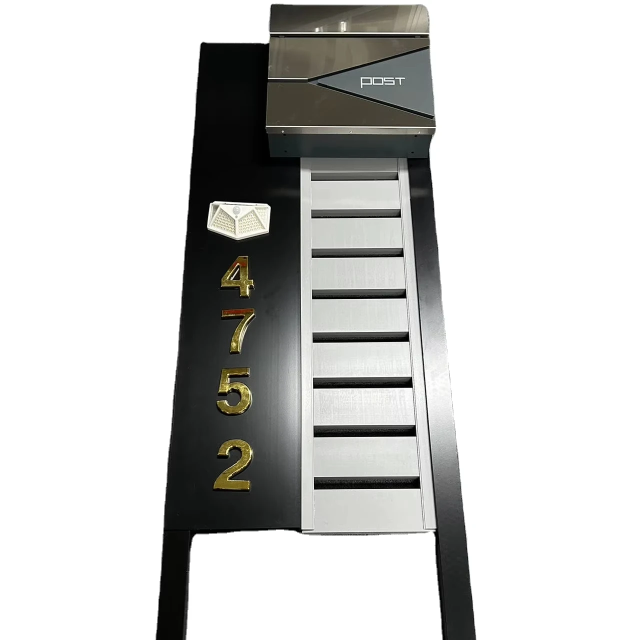 USA Design Black Outdoor Mailbox with Post Stand for Outdoor Installation