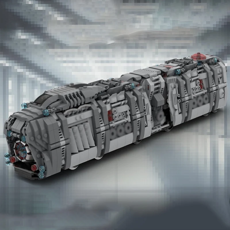 مدينة نموذج سيارة MOC قوالب بناء 2AT-8E2 قطار مفصلي مدرع وحدات التكنولوجيا الأطفال هدايا العيد تجميع لعبة البدلة #2