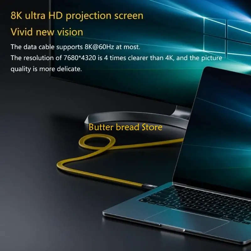 W89C 5A USB Type C Cable Male to Female 100W Power Delivery Fast Charging Data Sync 8K@60Hz Resolution for Smartphone Tablet