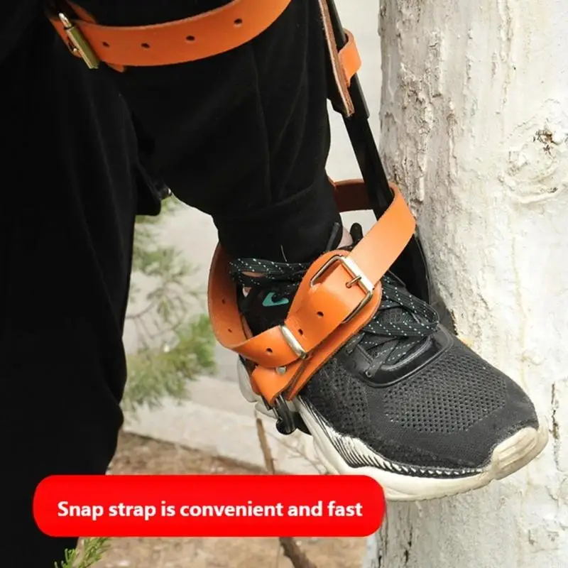 Robuste Kletterspikes aus geschmiedetem Stahl mit gepolstertem Kissen, hochfestes Design für Baumklettern und Outdoor-Abenteuer – Detail 10