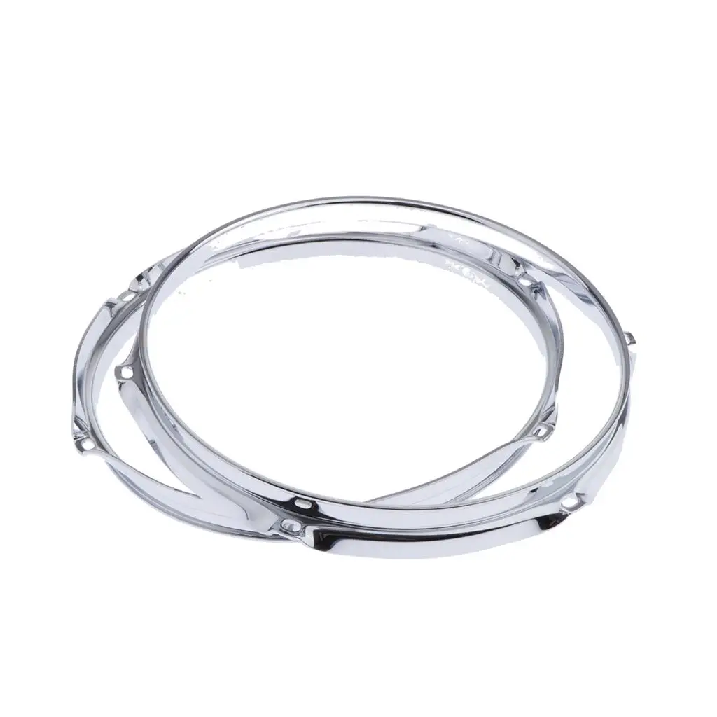 2 Pcs Premium Alloy Steel Tom Drum Hoop Rim 10 inch 6 Holes 2.5mm