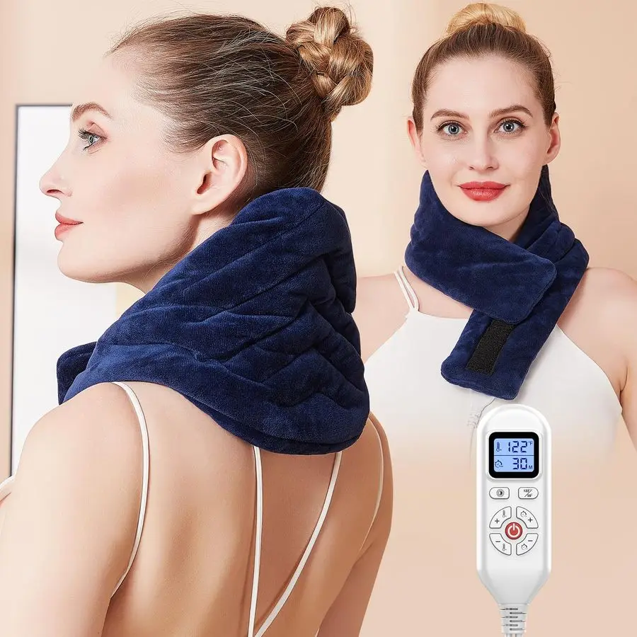 

Электрическая грелка для шеи для снятия боли, 86158, с подогревом 30S, согревающий пояс для шеи при болях и скованности, супермягкий тепловой компресс