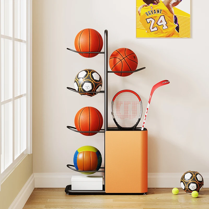 Basketball storage rack, home indoor volleyball, badminton storage basket, school kindergarten ball placement rack