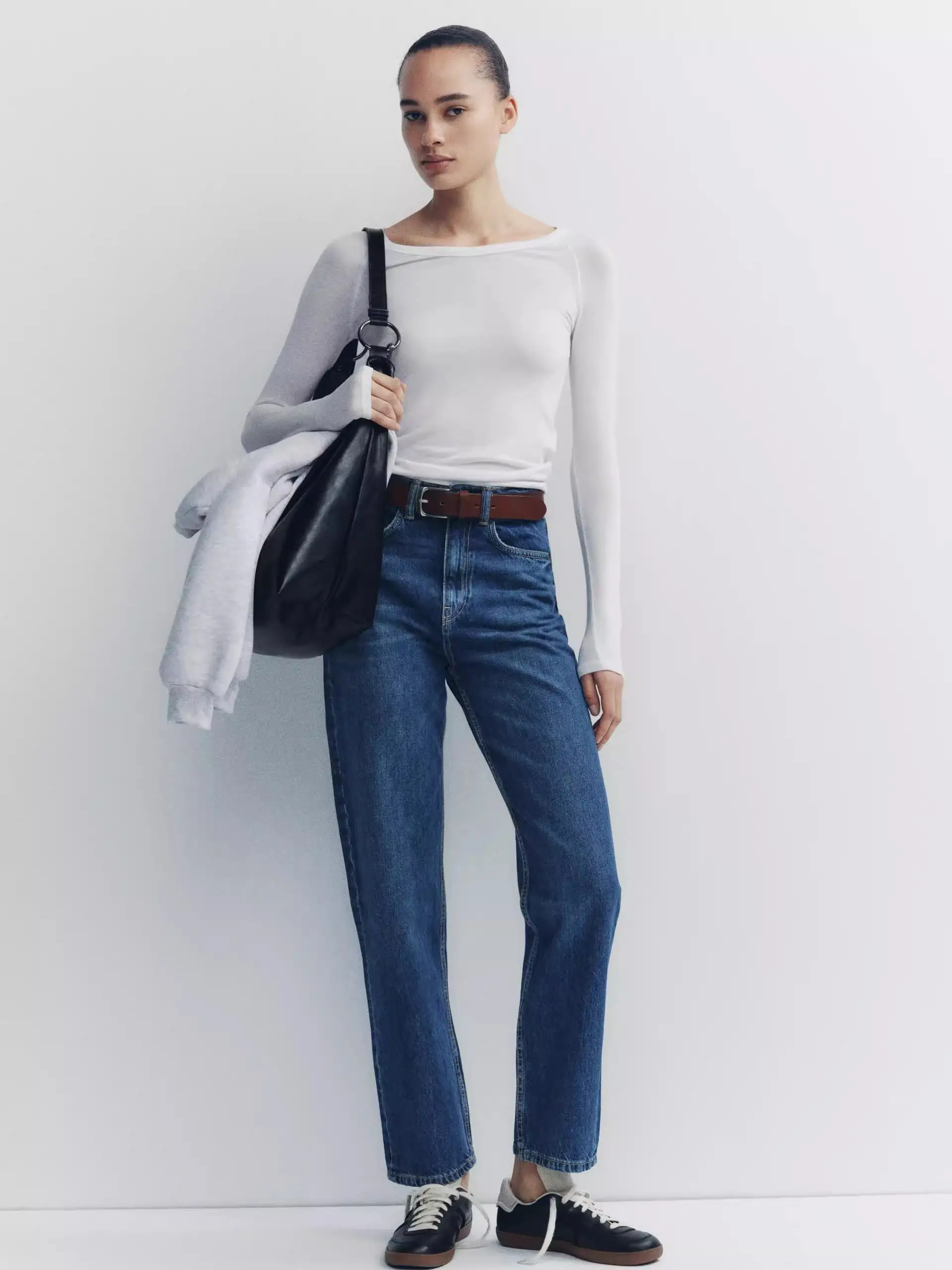 Pantaloni casual in cotone sexy alla moda da donna con gamba dritta comoda a vita alta di nuovo arrivo primavera estate