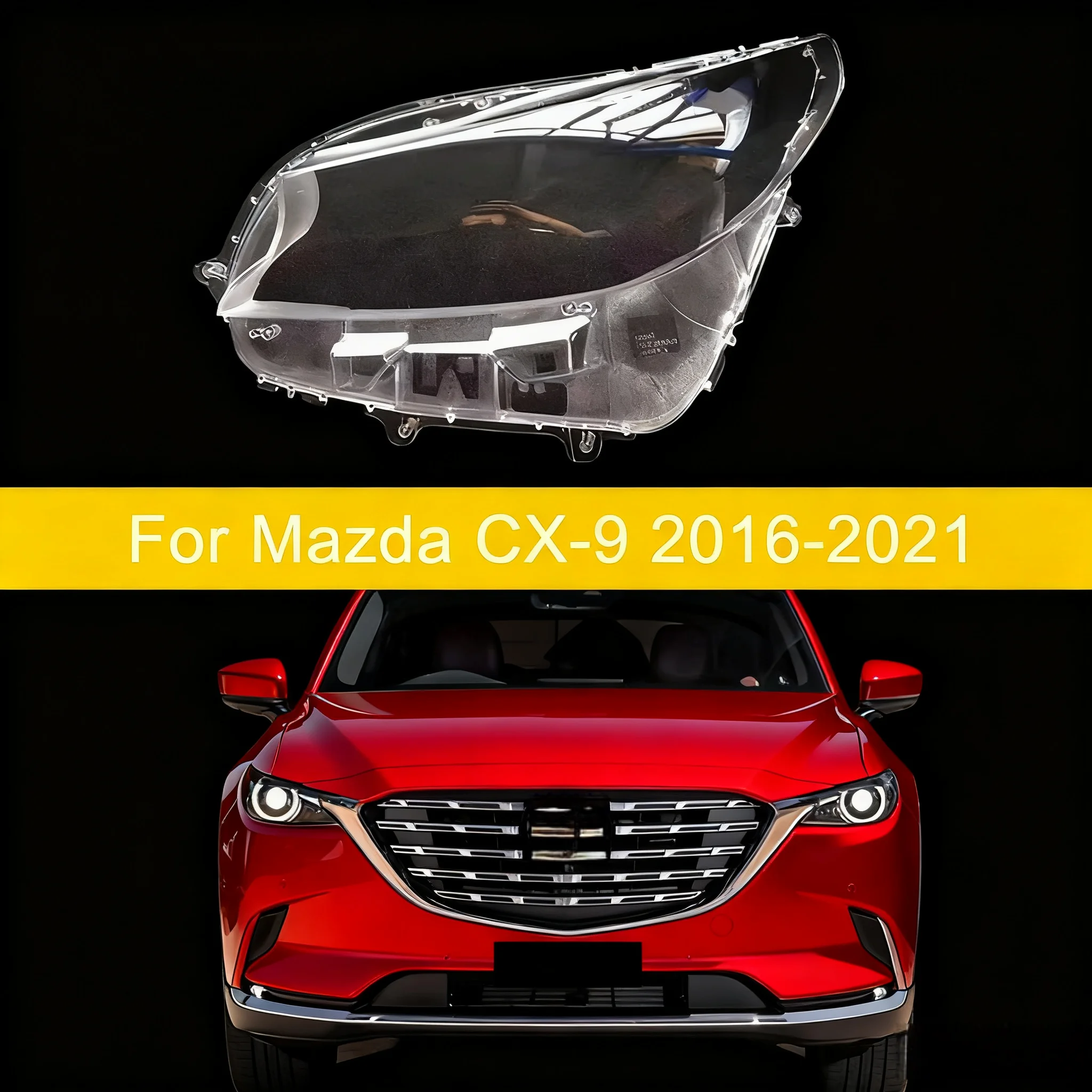 

Headlamp Cover Headlights Lens Shell Transparent Lampshade Glass Head Lamp Mask For Mazda CX-9 CX9 2016 2017 2018 2019 2020 2021
