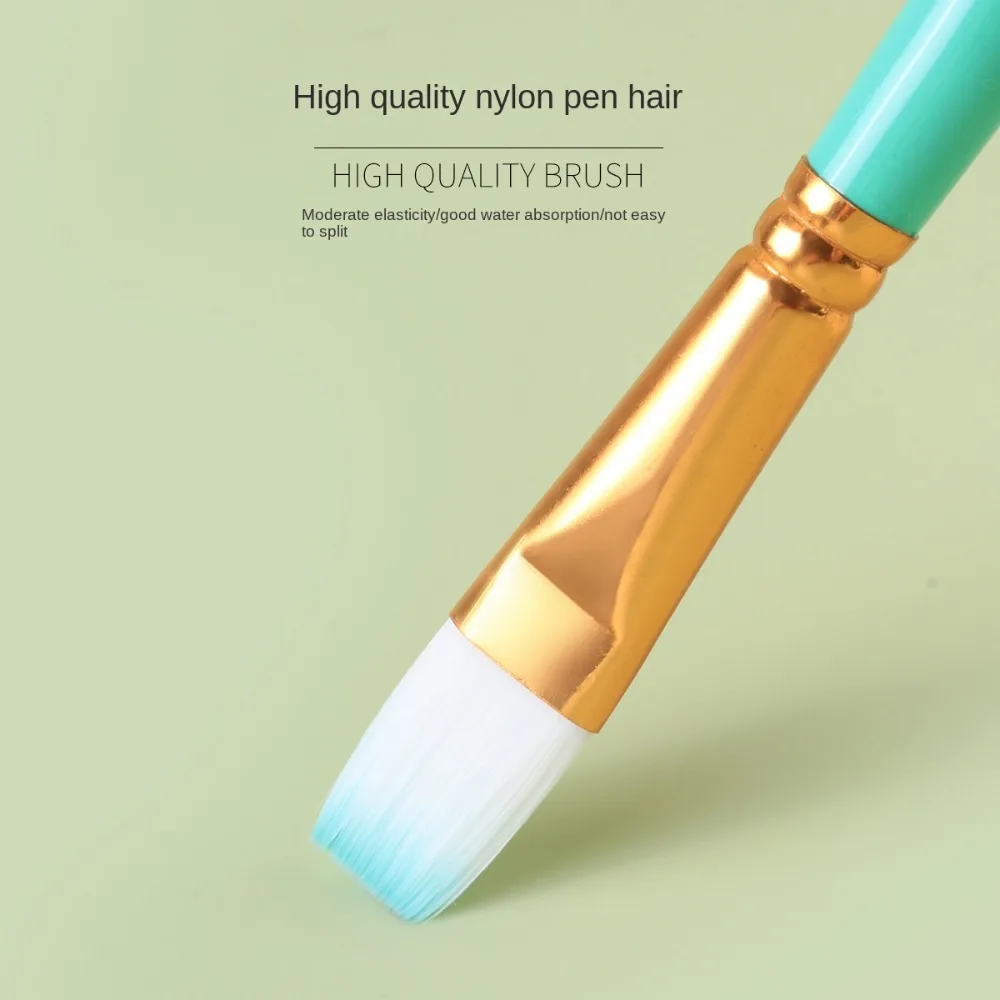 

4/5/6pcs Soft Hair Painting Brush Set Smooth Strokes Oil Acrylic Painting Watercolor Drawing Brushes Nylon Wooden Handle